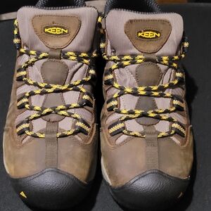 KEEN Women's Brown And Yellow Metatarsal Factory Approved Shoes